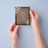 TROUWBRIEFKAARTEN VOOR EEN BUDGET - Rustieke Zonne Flyer (Hand)