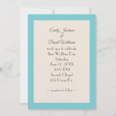 Trouwbriefpapier met strand zand dollar kaart (Achterkant)