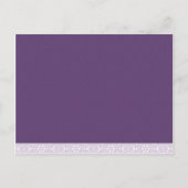 Trouwbruid Bewaar de datum Paarse Kaart (Achterkant)