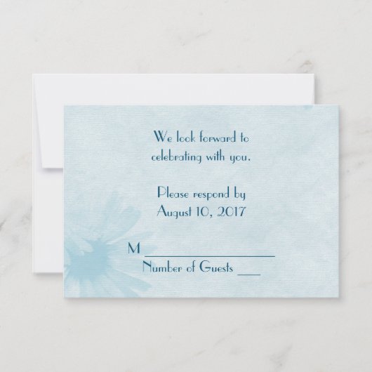 Trouwbruid Daisy RSVP Kaart (Voorkant)