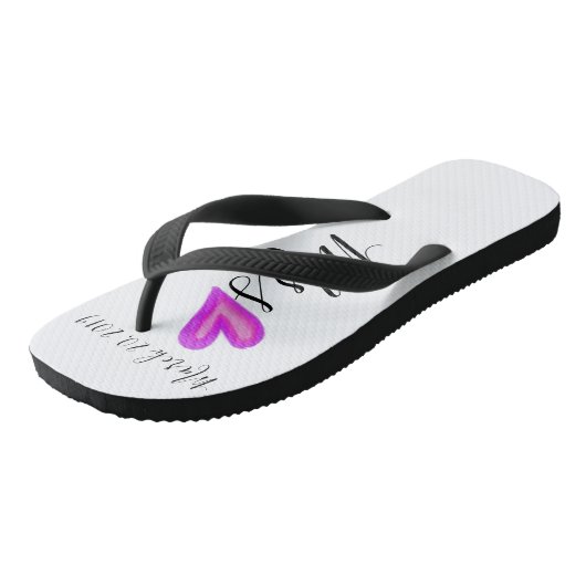 Trouwbruid Teenslippers gepersonaliseerde datum na (Schuin)