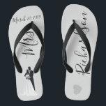 Trouwbruid Teenslippers gepersonaliseerde datum na<br><div class="desc">Dit ontwerp werd gecreeerd door digitale kunst. Het kan worden gepersonaliseerd door de aanpassingsknoop te klikken en de kleur te veranderen, een naam, initialen of uw favoriete woorden toe te voegen. Neem contact met me op colorflowcreations@gmail.com als je dit ontwerp op een ander product wilt gebruiken. Koop mijn oorspronkelijke abstracte...</div>