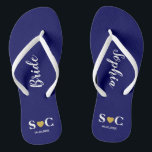 Trouwbruid Teenslippers voor bruidsfeest, Beach Br<br><div class="desc">Teenslippers voor uw hele huwelijksfeest en gasten voor uw bruiloft of vrijgezellenweekend. Met een gouden hart.</div>