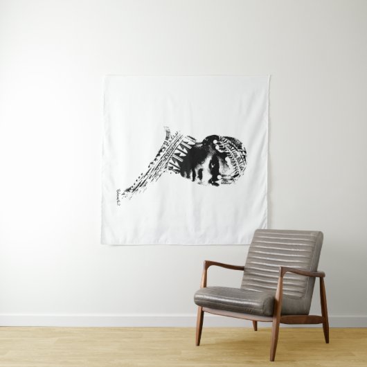 Trouwbruid van stam  wandkleed (In Situ (horizontaal))