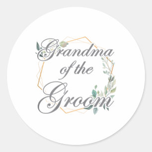 Trouwbruid Vrijgezellenfeest oma van de bruidegom  Ronde Sticker
