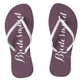 Trouwbruidsmeisje trendy aubergine teenslippers (Voetbed)