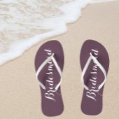 Trouwbruidsmeisje trendy aubergine teenslippers