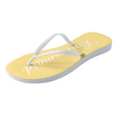 Trouwbruidsmeisje trendy boter geel teenslippers (Schuin)