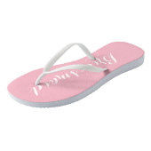 Trouwbruidsmeisje trendy roze teenslippers (Schuin)
