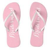 Trouwbruidsmeisje trendy roze teenslippers (Voetbed)