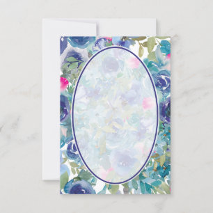 Trouwbudget Blauw bloemachtergrond  Kaart