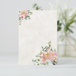 Trouwbudget Blush en eierdop bloemendecoratie Kaart