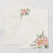 Trouwbudget Blush en eierdop bloemstuk  Kaart (Voorkant / Achterkant)