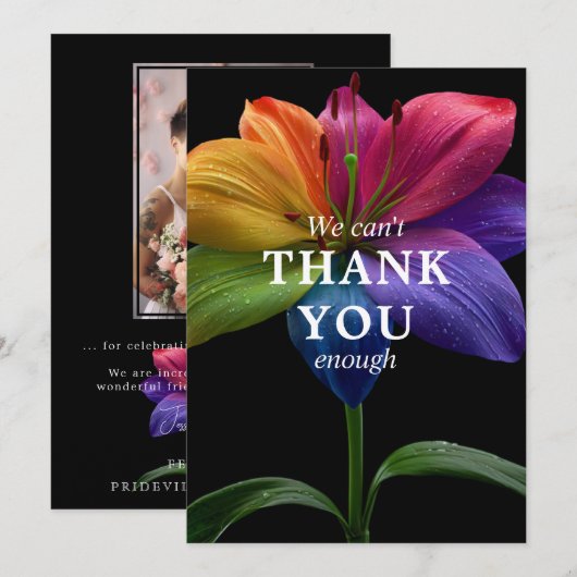 🌈 Trouwbudget  met foto Bedankkaart (Voorkant / Achterkant)