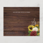 Trouwbudget met t Burgundy- en zonnebloemthema (Achterkant)