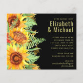 Trouwbudget met Zwart en Zonnebloemen Combinatie (Voorkant)