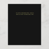 Trouwbudget met Zwart en Zonnebloemen Contrasten (Achterkant)