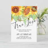 Trouwbudget met Zwart en Zonnebloemen Contrasten (Staand voorkant)