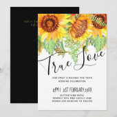 Trouwbudget met Zwart en Zonnebloemen Contrasten (Voorkant / Achterkant)