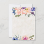 Trouwbudget Oranje en blauwe bloem bruiloft  Kaart (Voorkant)