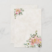 Trouwbudget Roze en eierschaal bloemendesign  Kaart (Voorkant / Achterkant)