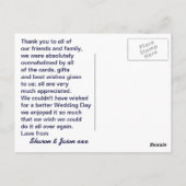 Trouwcadeau Bedankt Roze Bloemen Boeket Briefkaart (Achterkant)