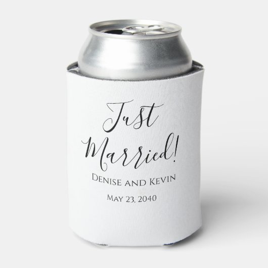 Trouwcadeau Blikje Koeler 'Just Married' (Blikje Voorkant)