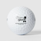 Trouwcadeau Bruidegom Team Bruiloft Golfballen (Voorkant)