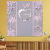 Trouwcadeau Crystal Op Paarse kant AI kunst Canvas Afdruk (Insitu (Woonkamer))