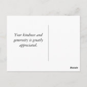 Trouwcadeau Dank u kaart  foto (Achterkant)