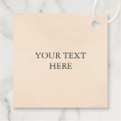 Trouwcadeau-etiket met waterverf abrikozenroze tin bedankjes labels (Achterkant)