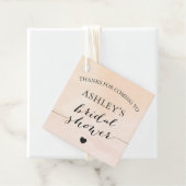 Trouwcadeau-etiket met waterverf abrikozenroze tin bedankjes labels (In situ)