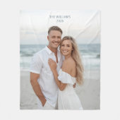 Trouwcadeau fleece deken maatwerk pasgetrouwd stel (Voorkant)