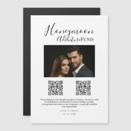 Trouwcadeau Huwelijksreis QR-code, Huwelijk Magnetische Uitnodiging