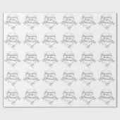 Trouwcadeau Inpakpapier Zilveren Libellen (Vlak)