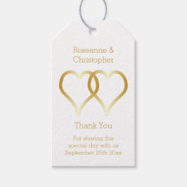 Trouwcadeau Label Gouden Harten Cadeaulabel