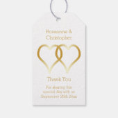 Trouwcadeau Label Gouden Harten Cadeaulabel (Achterkant)