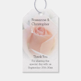 Trouwcadeau Label Perzik Rosebud Roze Cadeaulabel