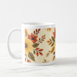 Trouwcadeau mok met bloemenprint