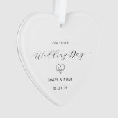 Trouwcadeau Net Getrouwd Aandenken Ornament (voorkant)