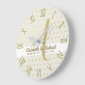 Trouwcadeau Nieuwgetrouwden Gouden Elegante Gift Grote Klok (Hoek)