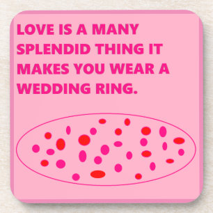 Trouwcadeau onderzetter leuk bericht liefde type r