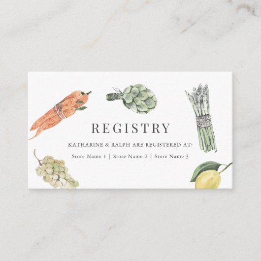 Trouwcadeau registratie: Ze is van de markt Informatiekaartje (Voorkant)