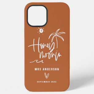Trouwcadeau strand Case-Mat met honingmoonende pal iPhone 12 Pro Max Hoesje