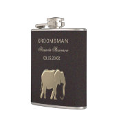 Trouwcadeau van goud heupfles (Links)