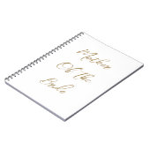 Trouwcadeau voor bruid-moeder met gouden tekst notitieboek (Linkerzijde)