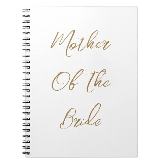 Trouwcadeau voor bruid-moeder met gouden tekst notitieboek (Voorkant)
