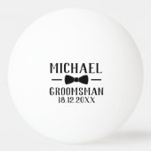 Trouwcadeau voor bruidsjonker met aangepaste naam pingpongbal (Voorkant)