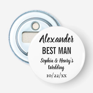 Trouwcadeau voor de getuige van de bruidegom, mode button flesopener