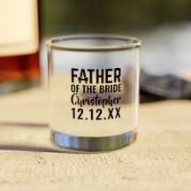 Trouwcadeau voor de Vader van de Bruid Whiskeyglas